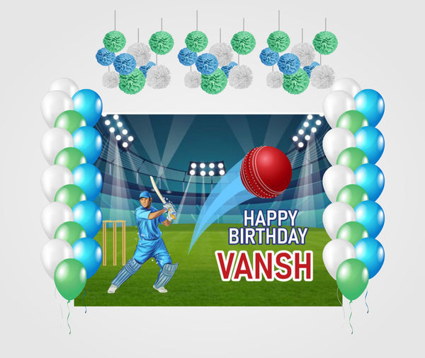 Cricket Theme Birthday Party Complete Decoration Kit
