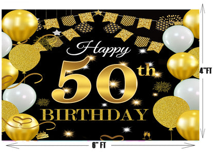 50th Birthday Party Backdrop 