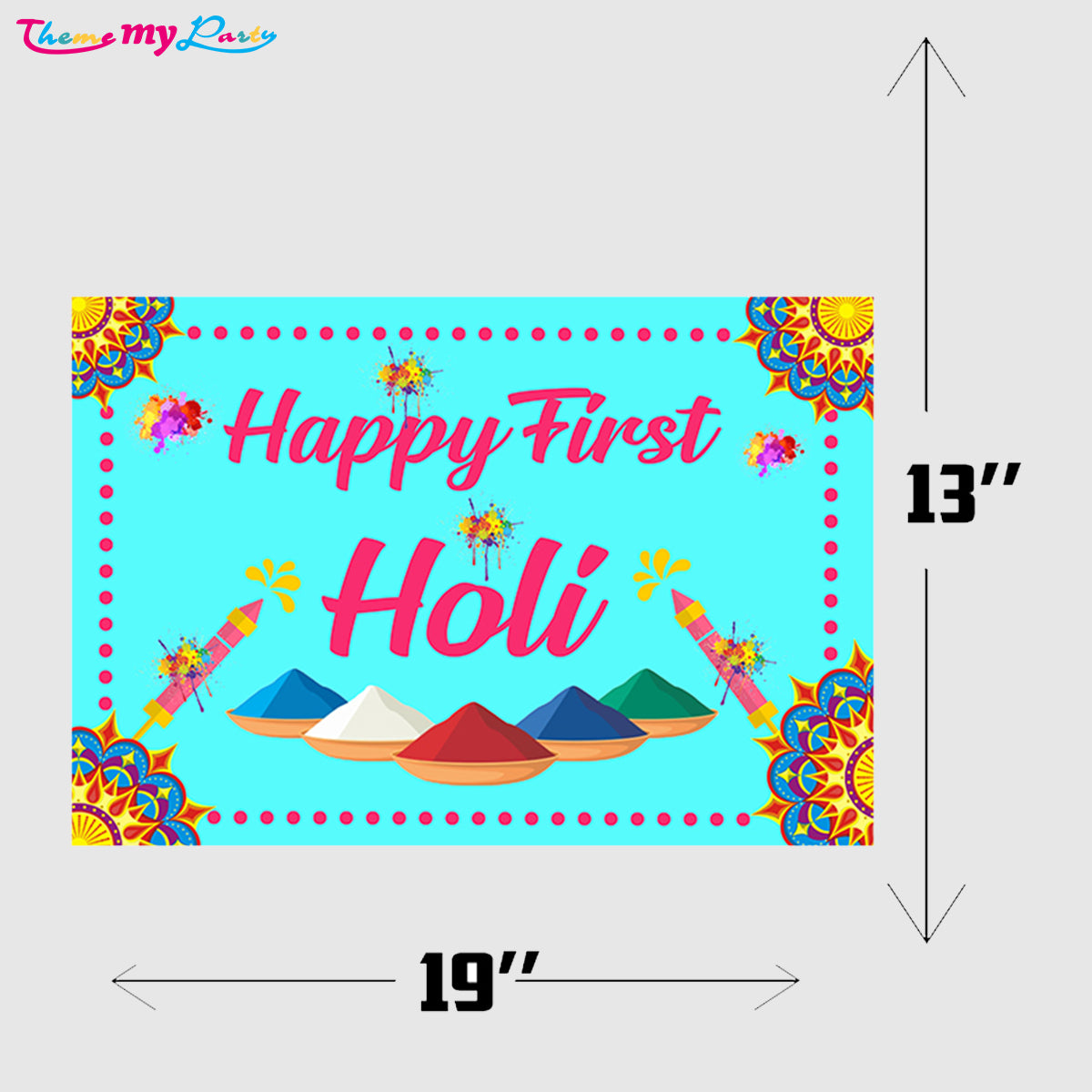 First Holi Banner and Poster Decoration