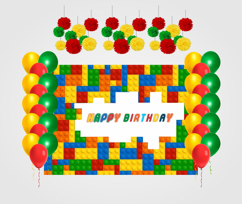 Lego Theme Birthday Party Complete Decoration Kit