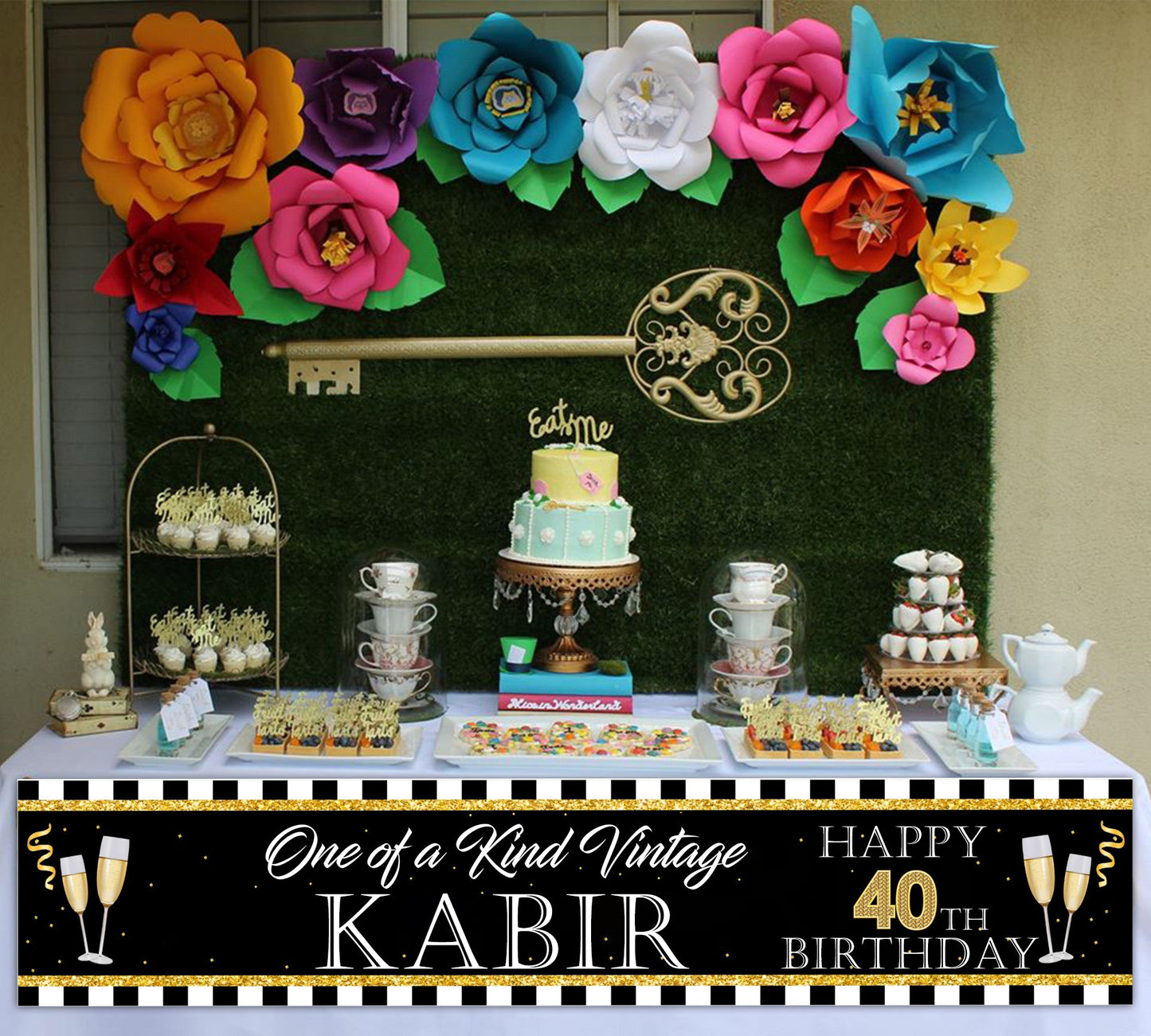 40th Birthday Long Banner for Decoration