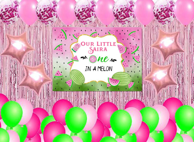 One In A Melon Theme Birthday Complete Party Set