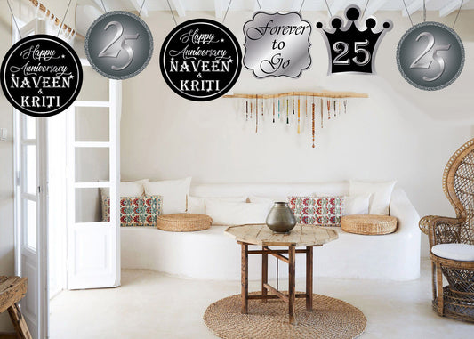 25th Anniversary Party Theme Hanging Set for Decoration 