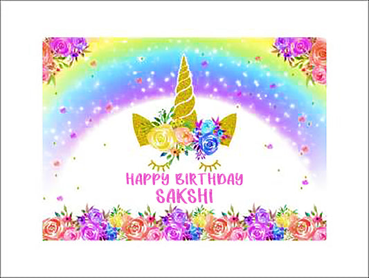 Unicorn Theme Birthday Party Backdrop