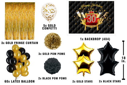 30th Birthday Party Complete Decoration Kit
