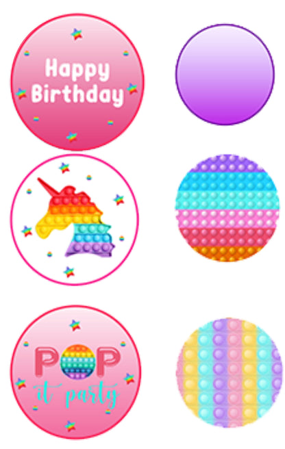 Pop It Theme Birthday Party Table Confetti