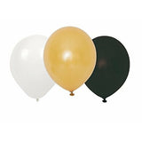 Gold White Black Decoration Kit-Happy Birthday Foil And Champagne Balloon & Two Glass Foil And Latex Balloons