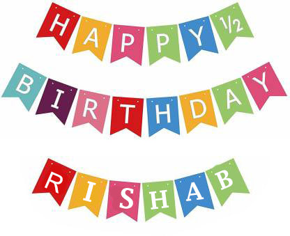 Half Birthday Party Banner for Decoration