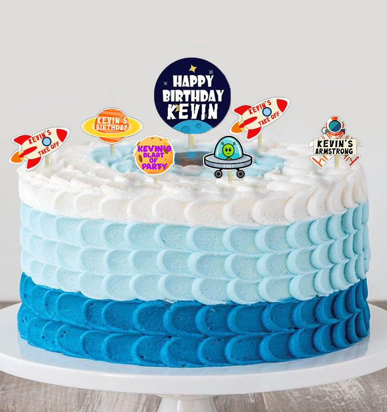 Space Theme Birthday Party Cake Topper /Cake Decoration Kit
