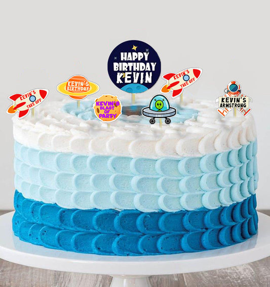 Space Theme Birthday Party Cake Topper /Cake Decoration Kit