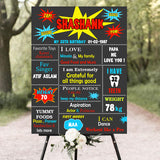 Super Heroes Theme  Customized Chalkboard/Milestone Board for Kids Birthday Party