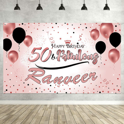 50th Birthday Party Backdrop 