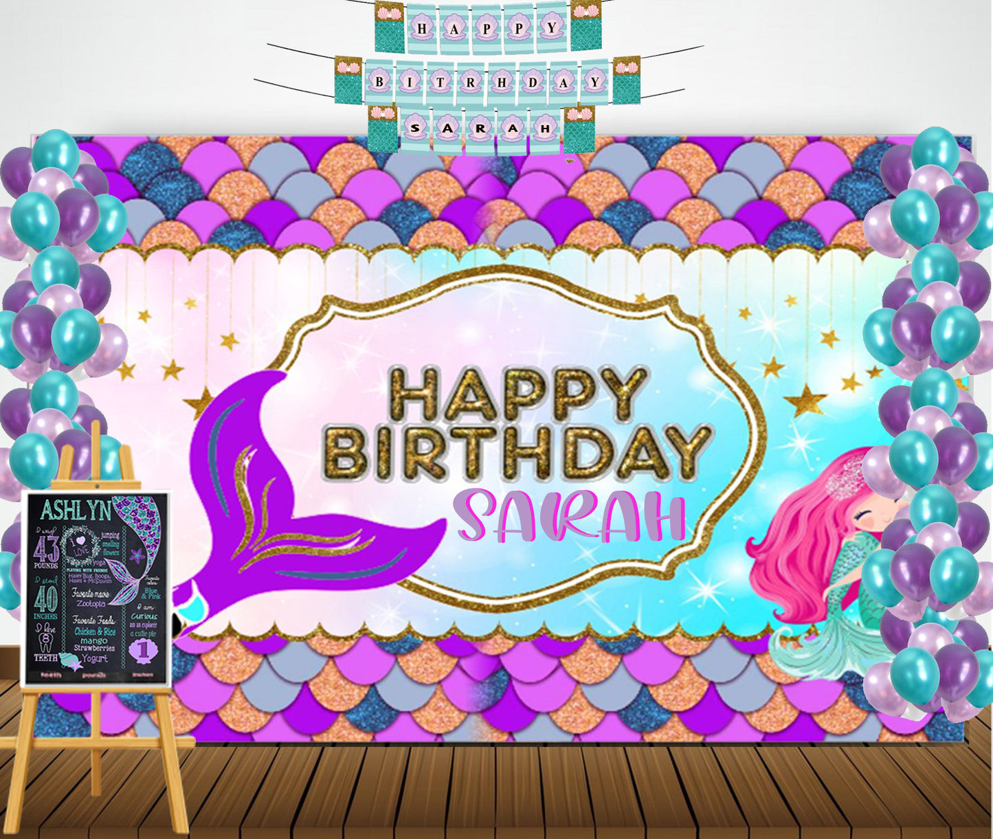 Little Mermaid Birthday Party Personalized Complete Kit