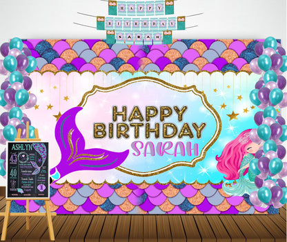 Little Mermaid Birthday Party Personalized Complete Kit