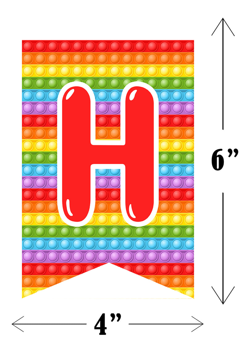 Pop It Theme Birthday Party Banner for Decoration