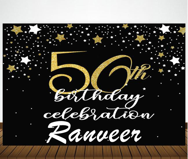50th Birthday Party Backdrop 