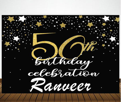 50th Birthday Party Backdrop 