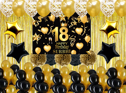 18th Birthday Party Complete Decoration Kit 