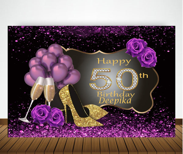 50th Birthday Party Backdro