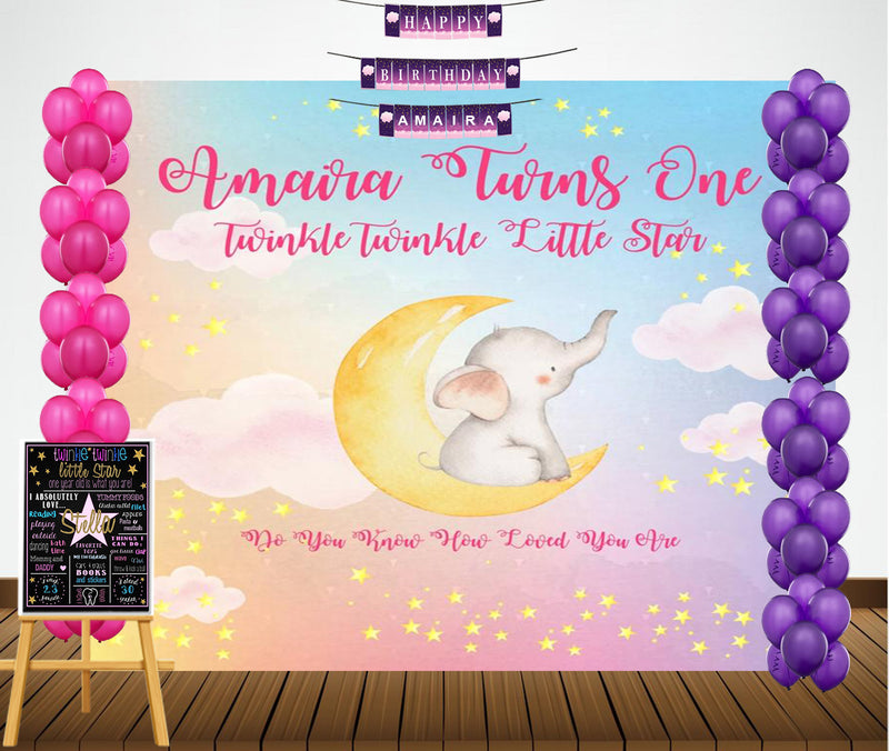 Twinkle Twinkle Little Star Girl Birthday Party Personalized Complete Kit
