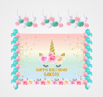 Unicorn Theme Birthday Party Complete Decoration Kit