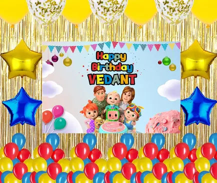 Cocomelon Theme Birthday Party Complete Party Set