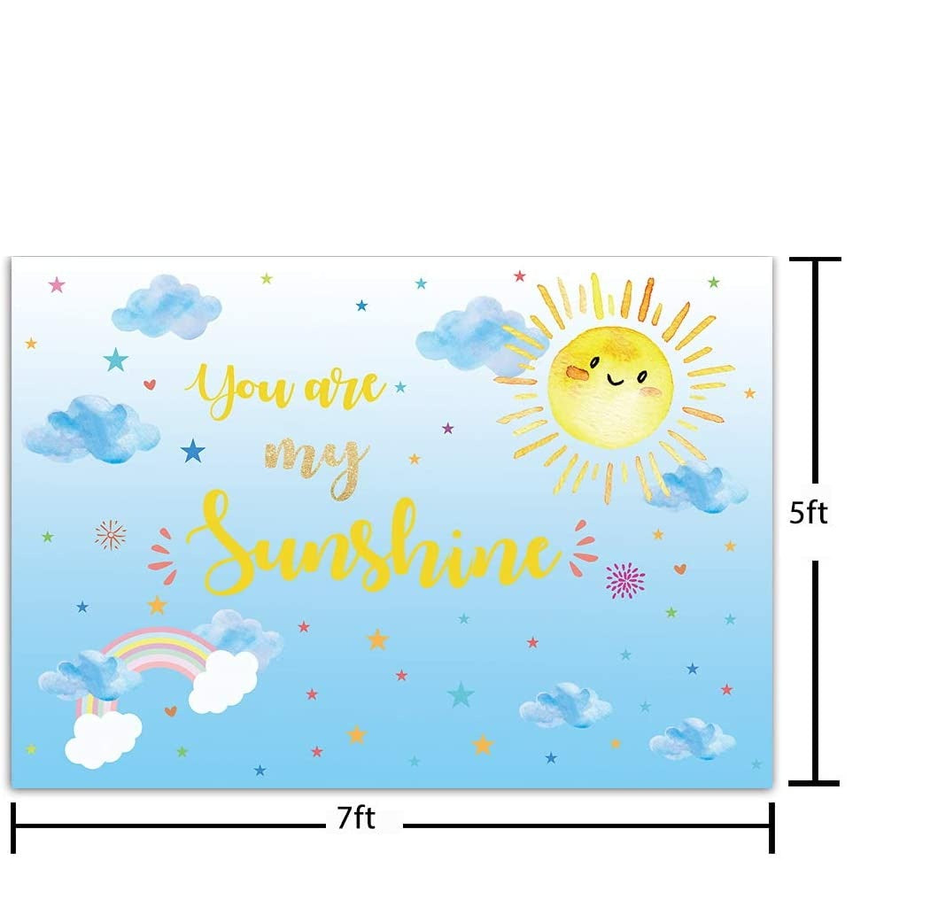 You Are My Sunshine Theme Birthday Party Backdrop