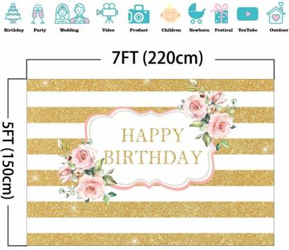Personalize Birthday Party Backdrop Banner