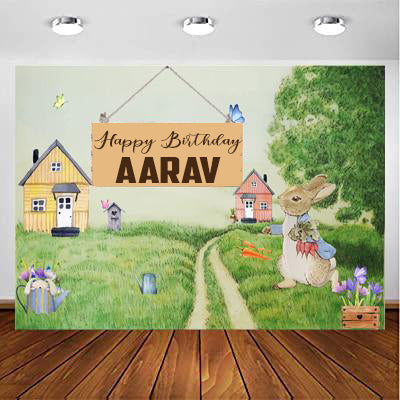 Some Bunny Is One Birthday Party Backdrop