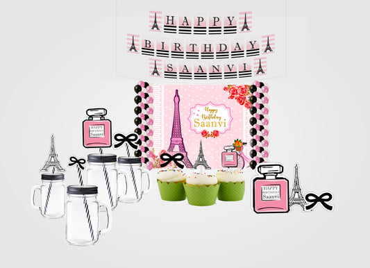 Oh La La Paris Theme Birthday Party Decoration Kit 