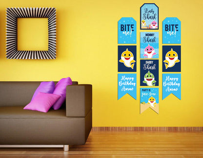 Baby Shark Theme Birthday Paper Door Banner for Wall Decoration