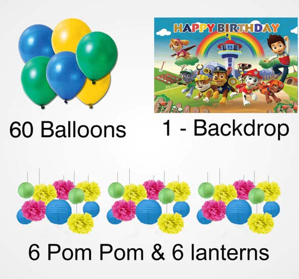 Paw Patrol Theme Birthday Party Complete Decoration Kit