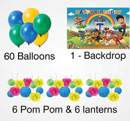 Paw Patrol Theme Birthday Party Complete Decoration Kit