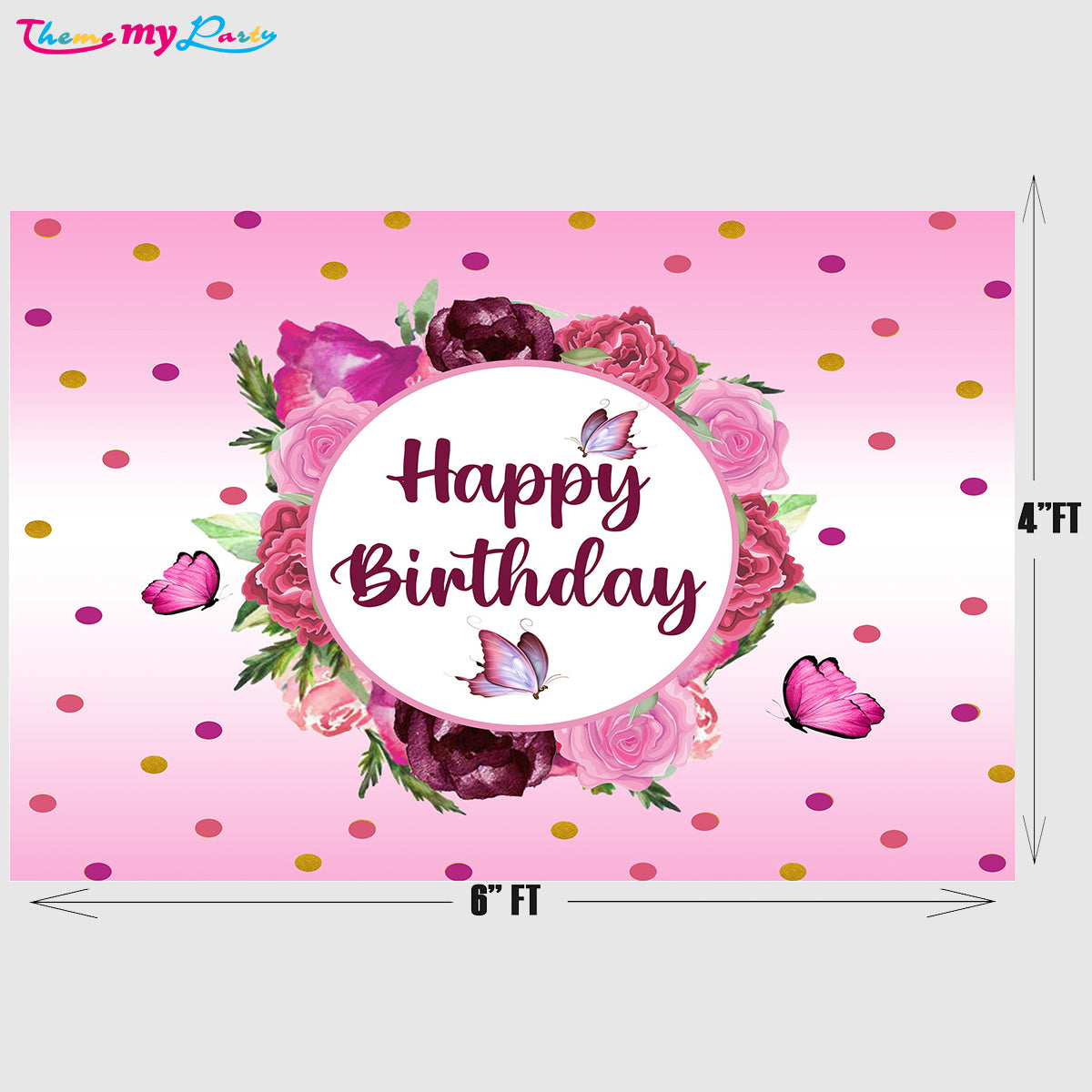 Butterfly & Fairies Theme Party Backdrop