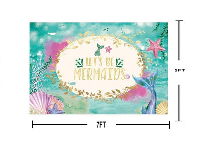 Mermaid Theme Birthday Party Backdrop