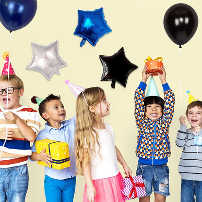 20th Birthday Decoration Balloon, 16 Inch Number Balloons, Banner Navy Blue White Black Latex Balloons Star Foil Balloons for Boys Girls Birthday Party Supplies (20th Birthday)