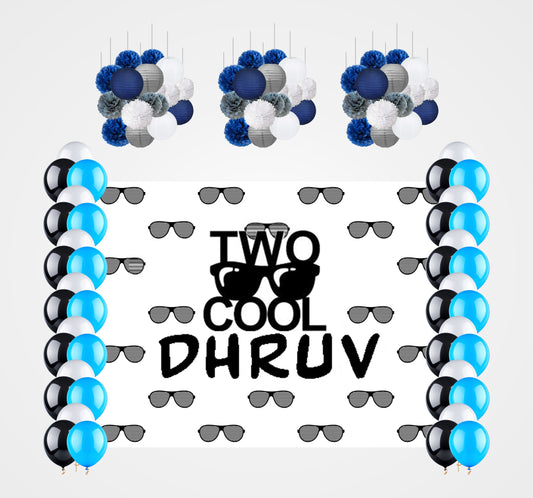 Two Cool Theme Birthday Party Complete Decoration Kit 