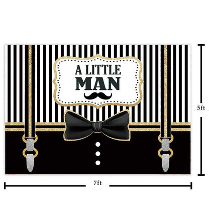 Little Man Theme Party Backdrop
