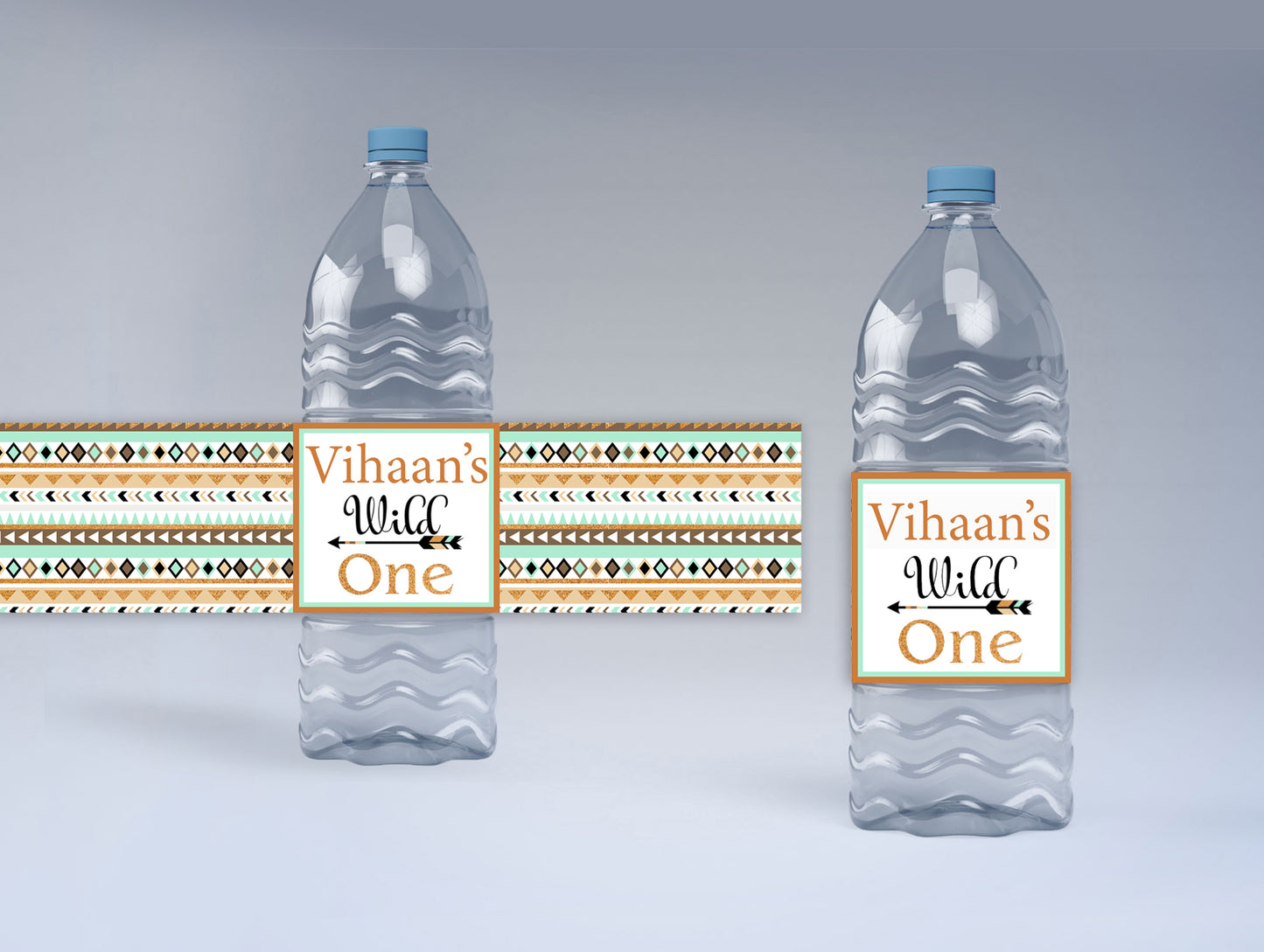 Wild One Theme Water Bottle Labels