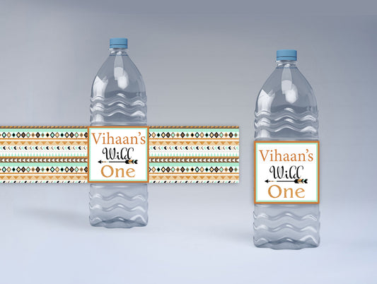 Wild One Theme Water Bottle Labels
