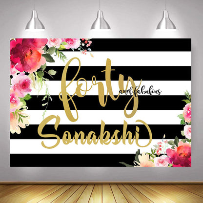 40th Birthday Party Backdrop 