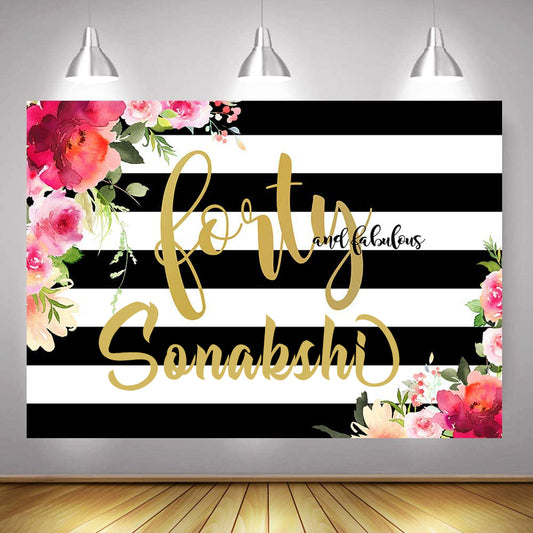 40th Birthday Party Backdrop 