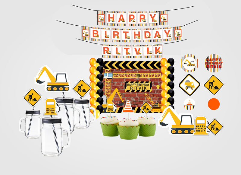 Construction Birthday Complete Party Kit