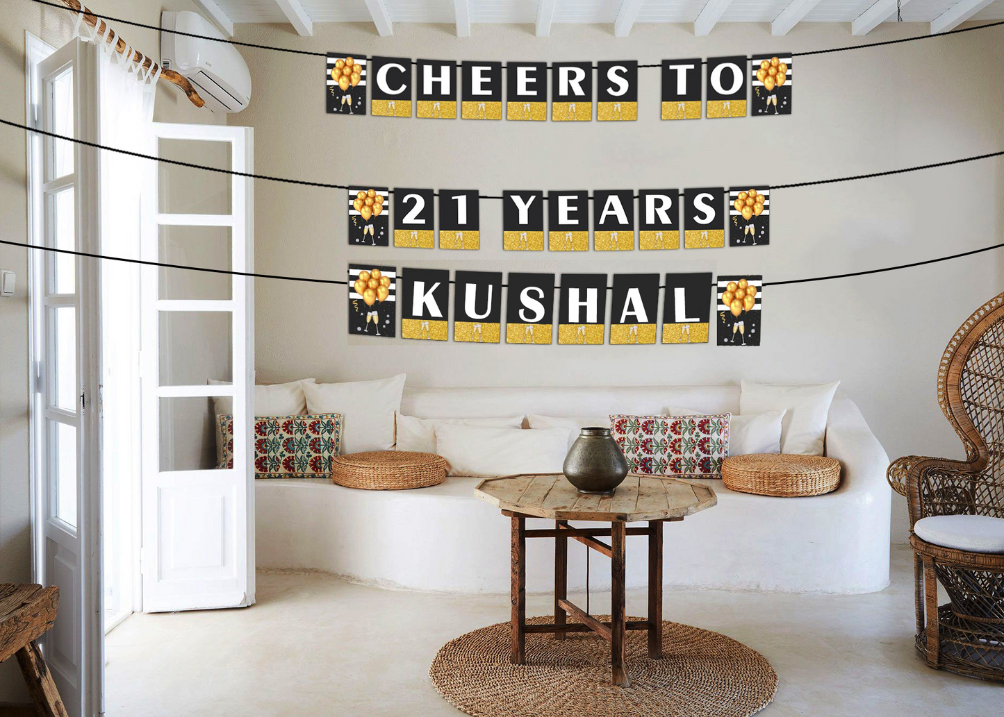 21st Birthday Party Banner for Decoration