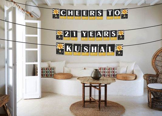 21st Birthday Party Banner for Decoration