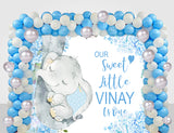Elephant Theme Birthday Party Decoration kit with Backdrop & Balloons