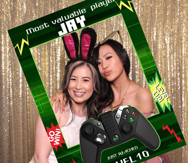 Gaming Theme Birthday Party Selfie Photo Booth Frame & Props