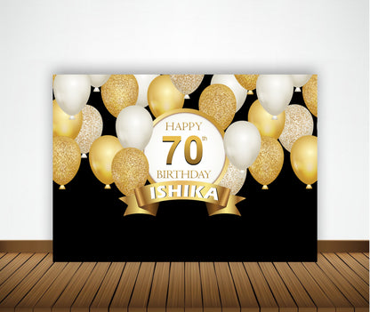 70th Birthday Party Backdrop 