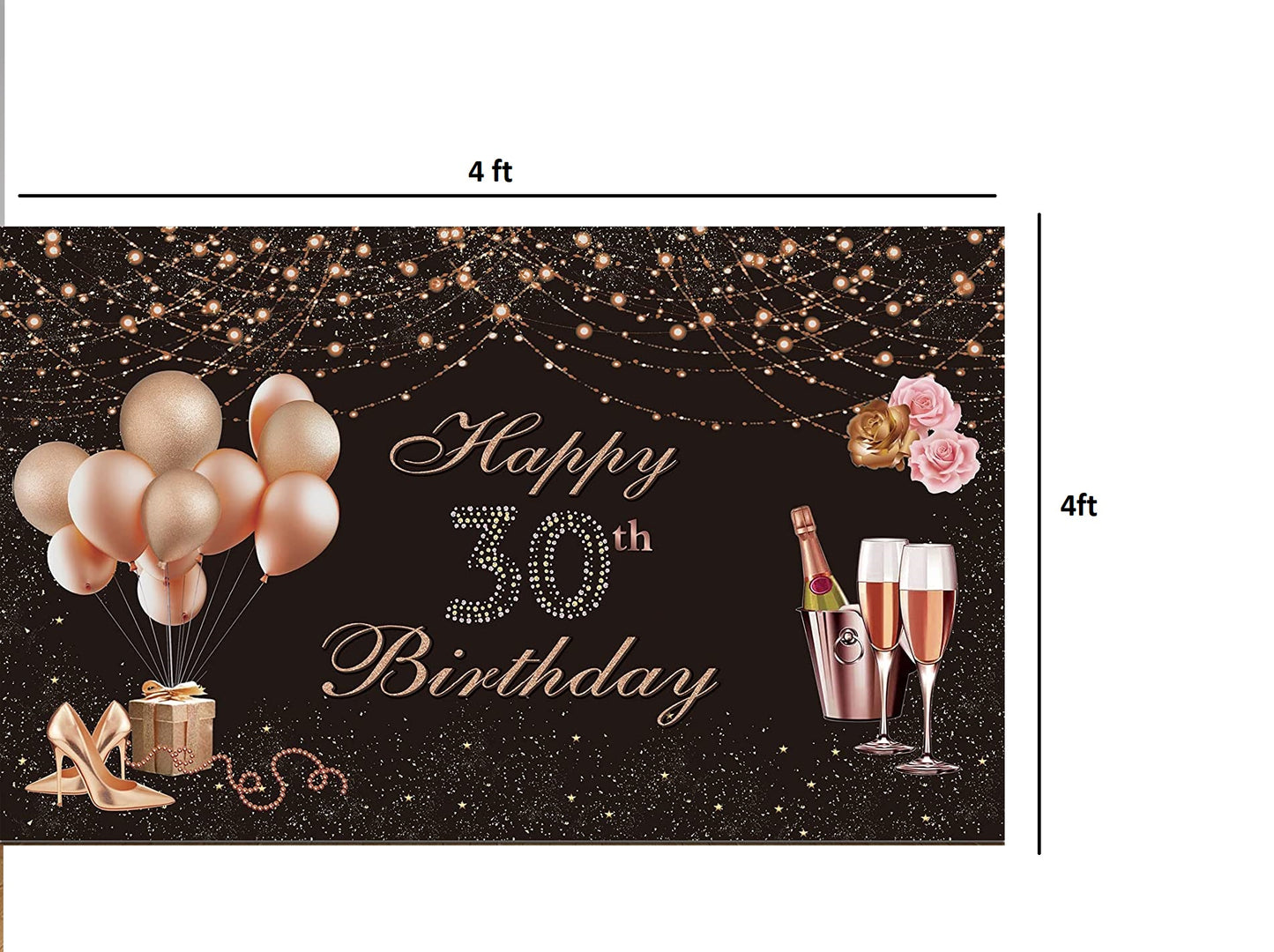 30th Birthday Party Backdrop 