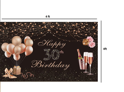 30th Birthday Party Backdrop 